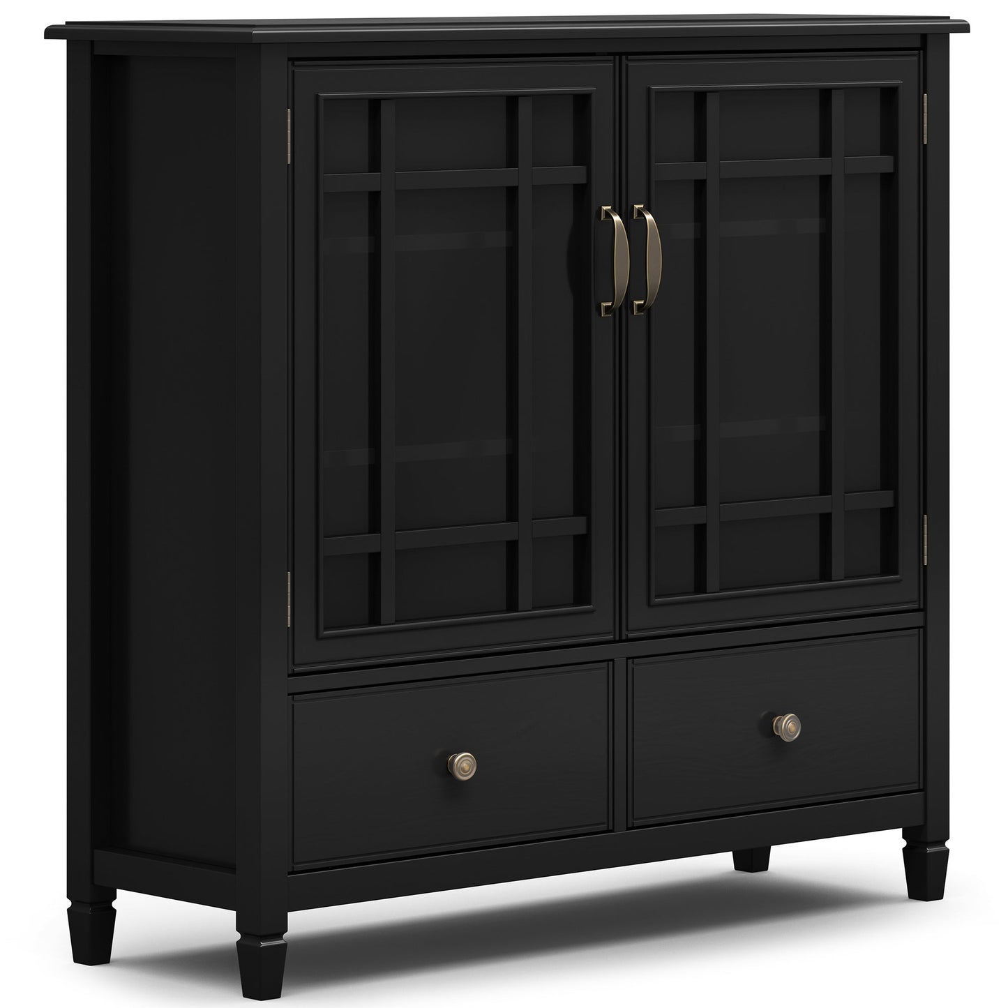 Black Solid Wood - Pine | Connaught Tall Storage Cabinet