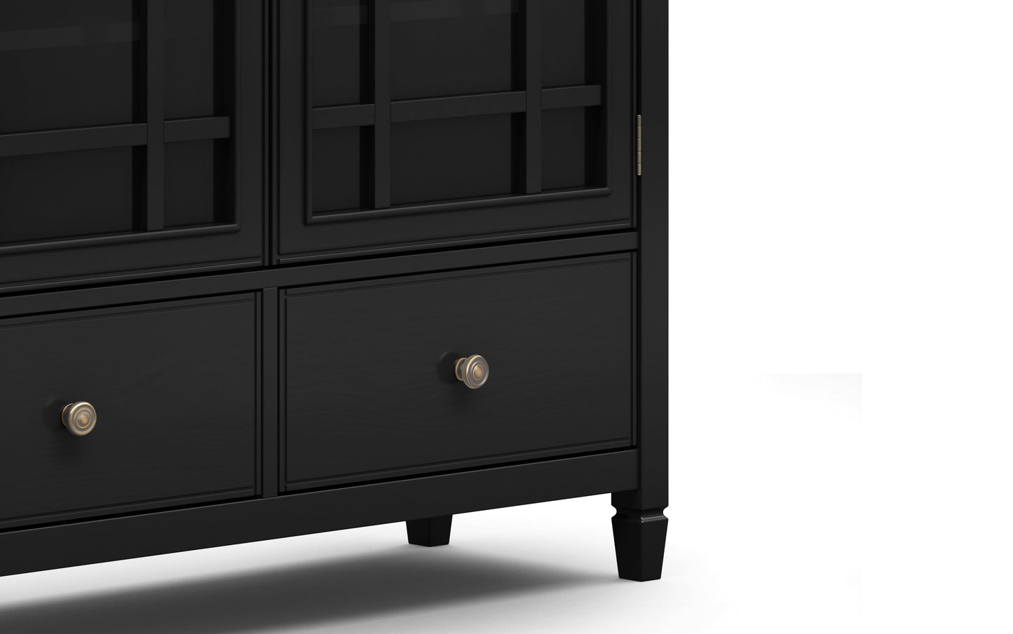 Black Solid Wood - Pine | Connaught Tall Storage Cabinet