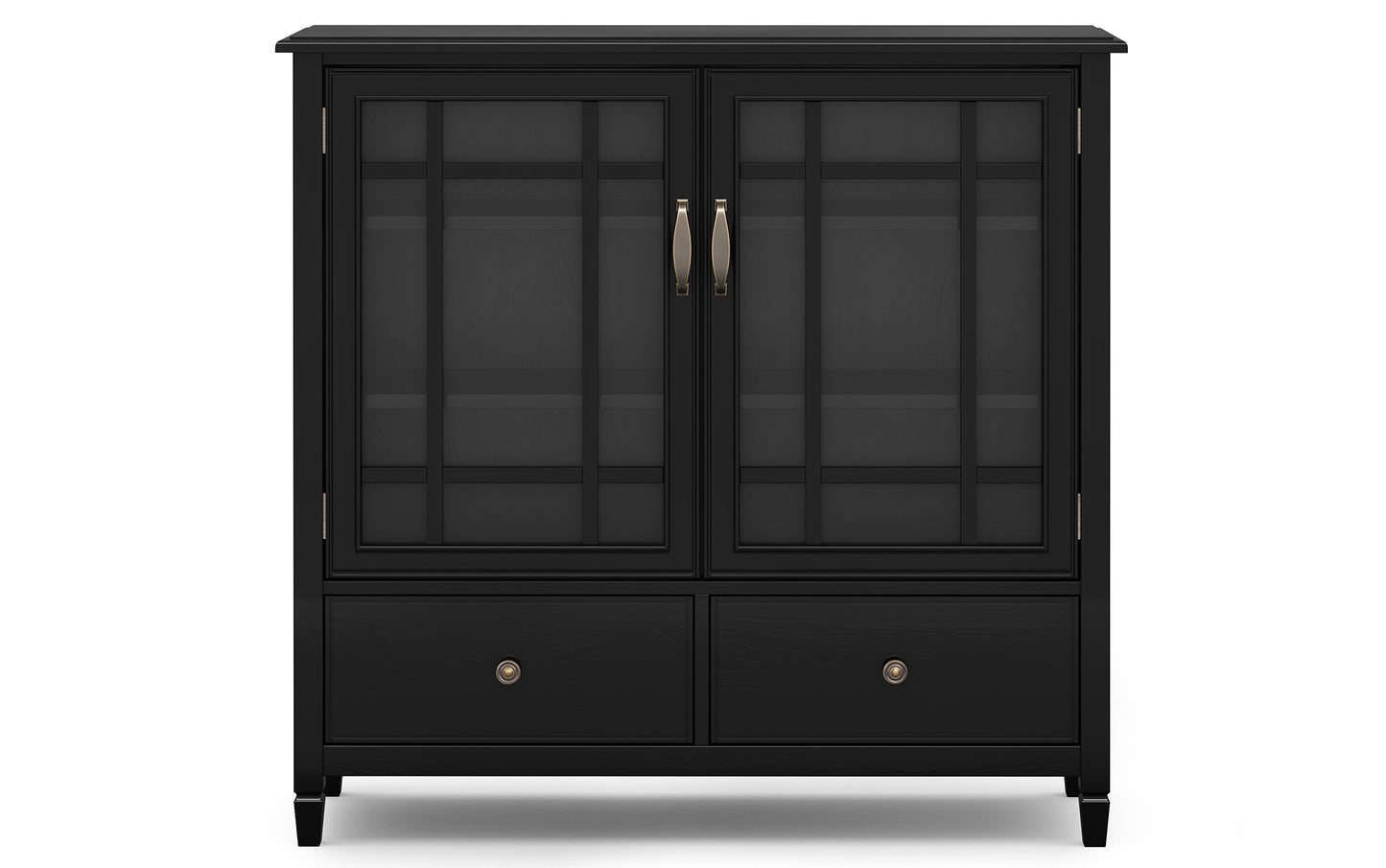 Black Solid Wood - Pine | Connaught Tall Storage Cabinet