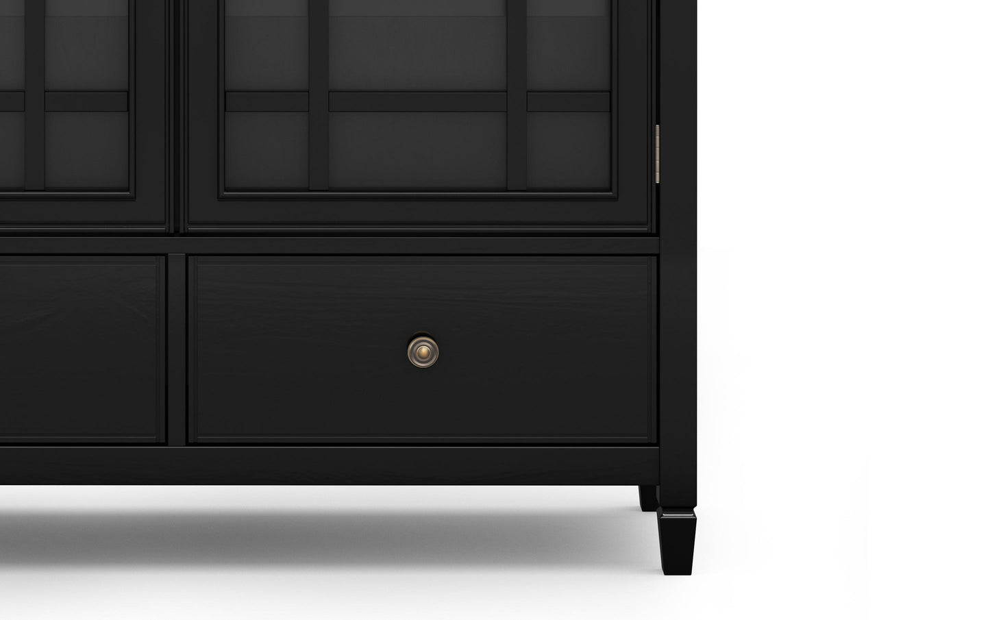 Black Solid Wood - Pine | Connaught Tall Storage Cabinet