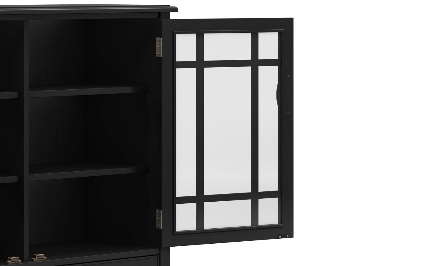 Black Solid Wood - Pine | Connaught Tall Storage Cabinet