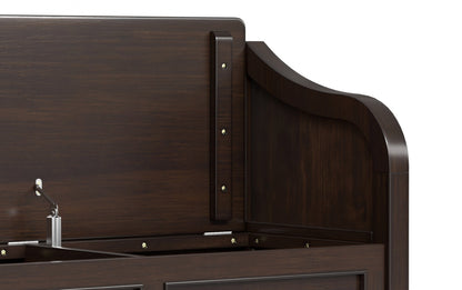 Chestnut Brown | Connaught Entryway Storage Bench with Shelf