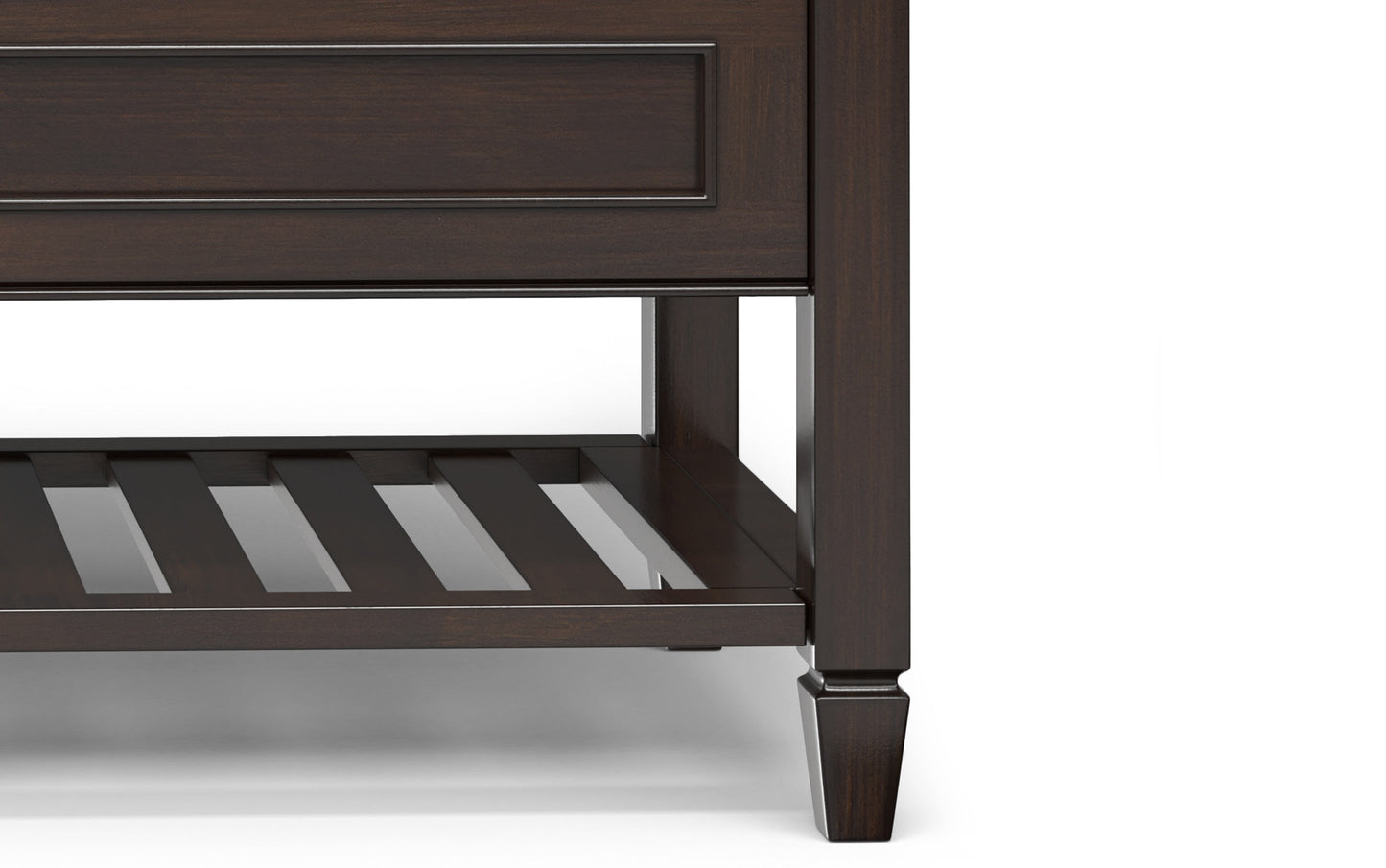 Chestnut Brown | Connaught Entryway Storage Bench with Shelf