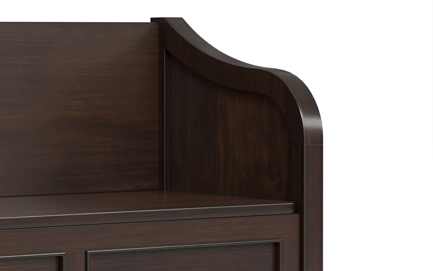 Chestnut Brown | Connaught Entryway Storage Bench with Shelf