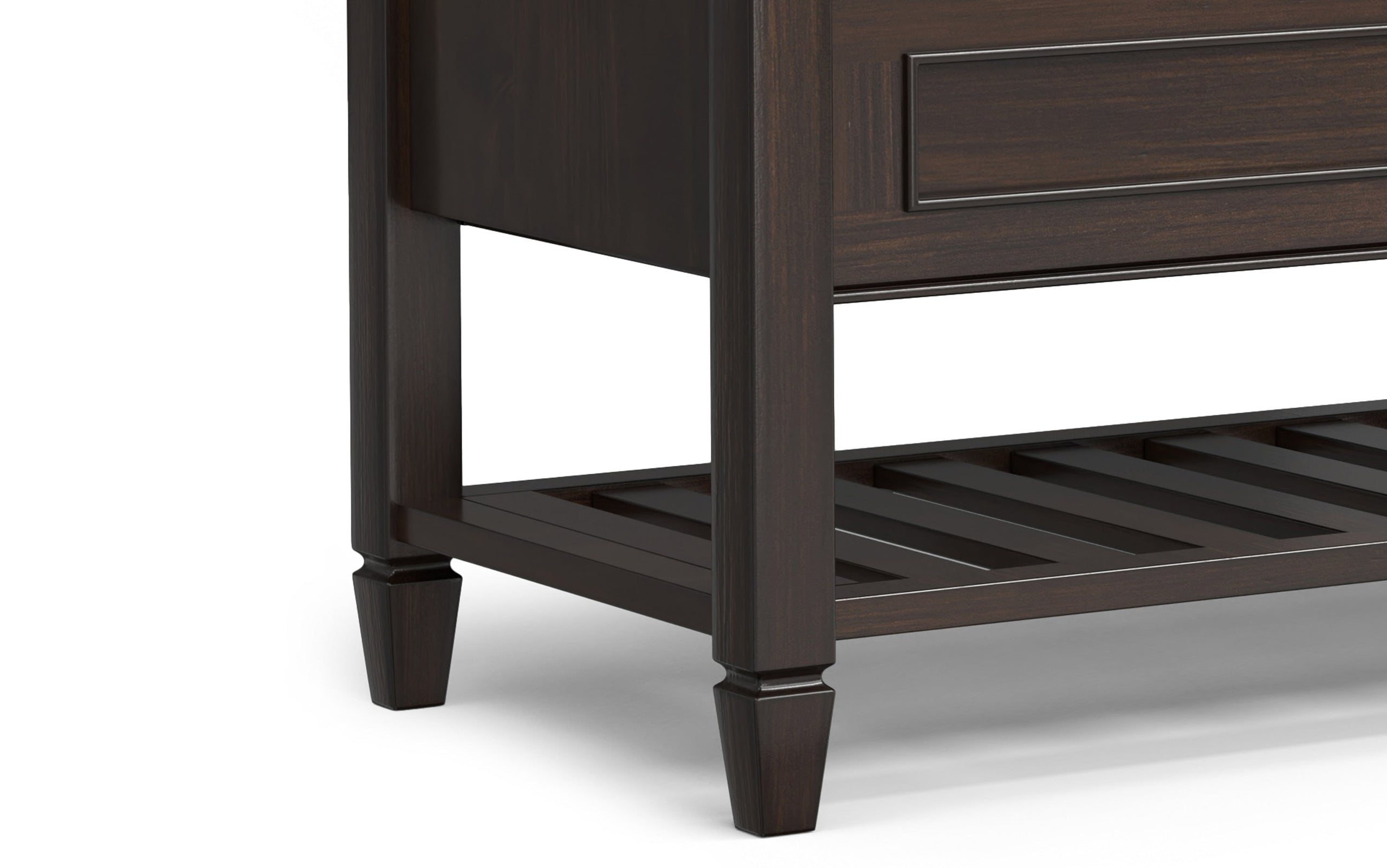 Chestnut Brown | Connaught Entryway Storage Bench with Shelf