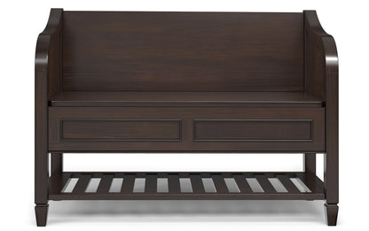 Chestnut Brown | Connaught Entryway Storage Bench with Shelf