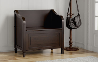 Chestnut Brown | Connaught Small Entryway Storage Bench