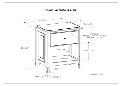 Distressed Grey | Connaught Bedside Table