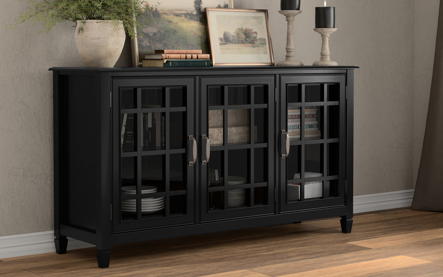 Black | Connaught Wide Storage Cabinet