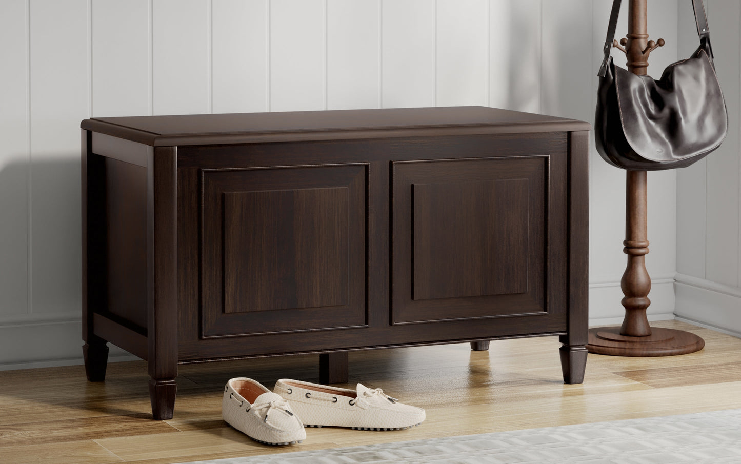 Chestnut Brown | Connaught Small Storage Bench Trunk