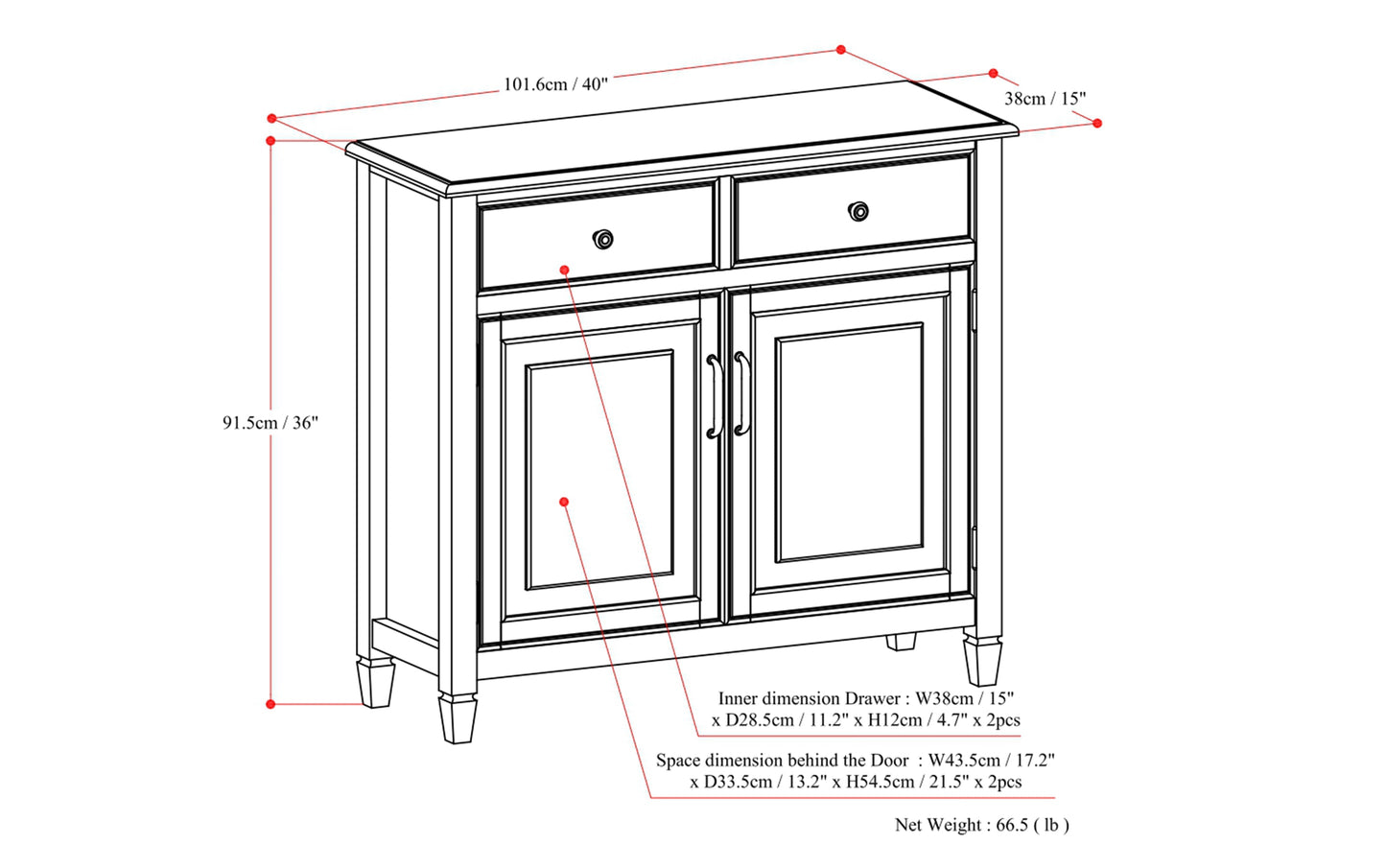 Distressed Coastal Blue | Connaught Entryway Storage Cabinet