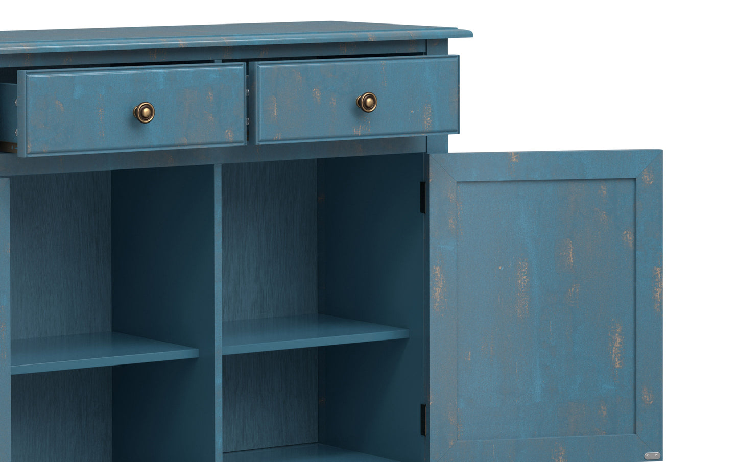 Distressed Coastal Blue | Connaught Entryway Storage Cabinet