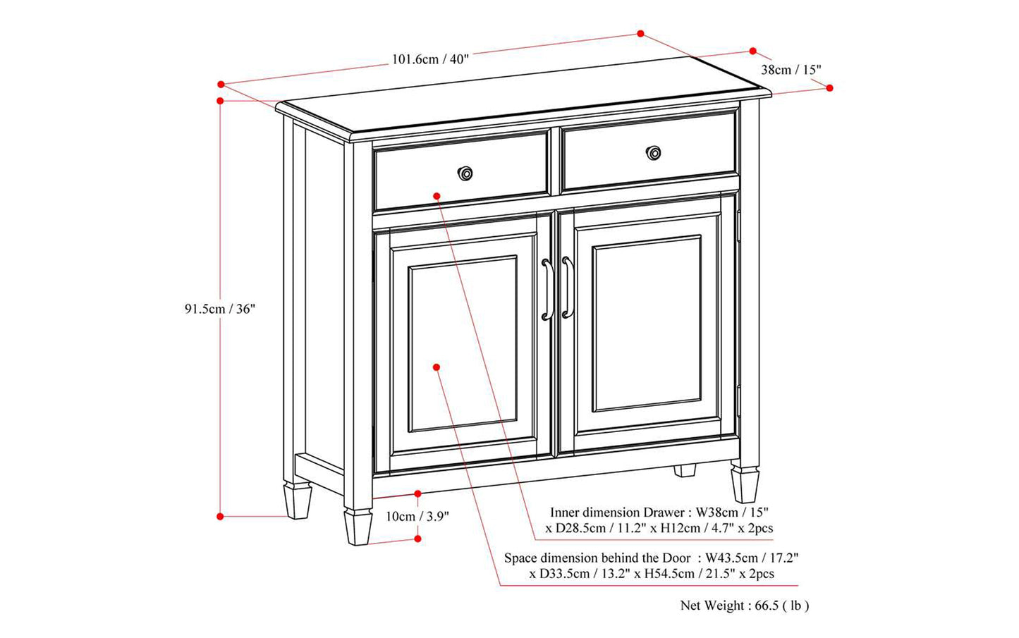 Farmhouse Grey | Connaught Entryway Storage Cabinet