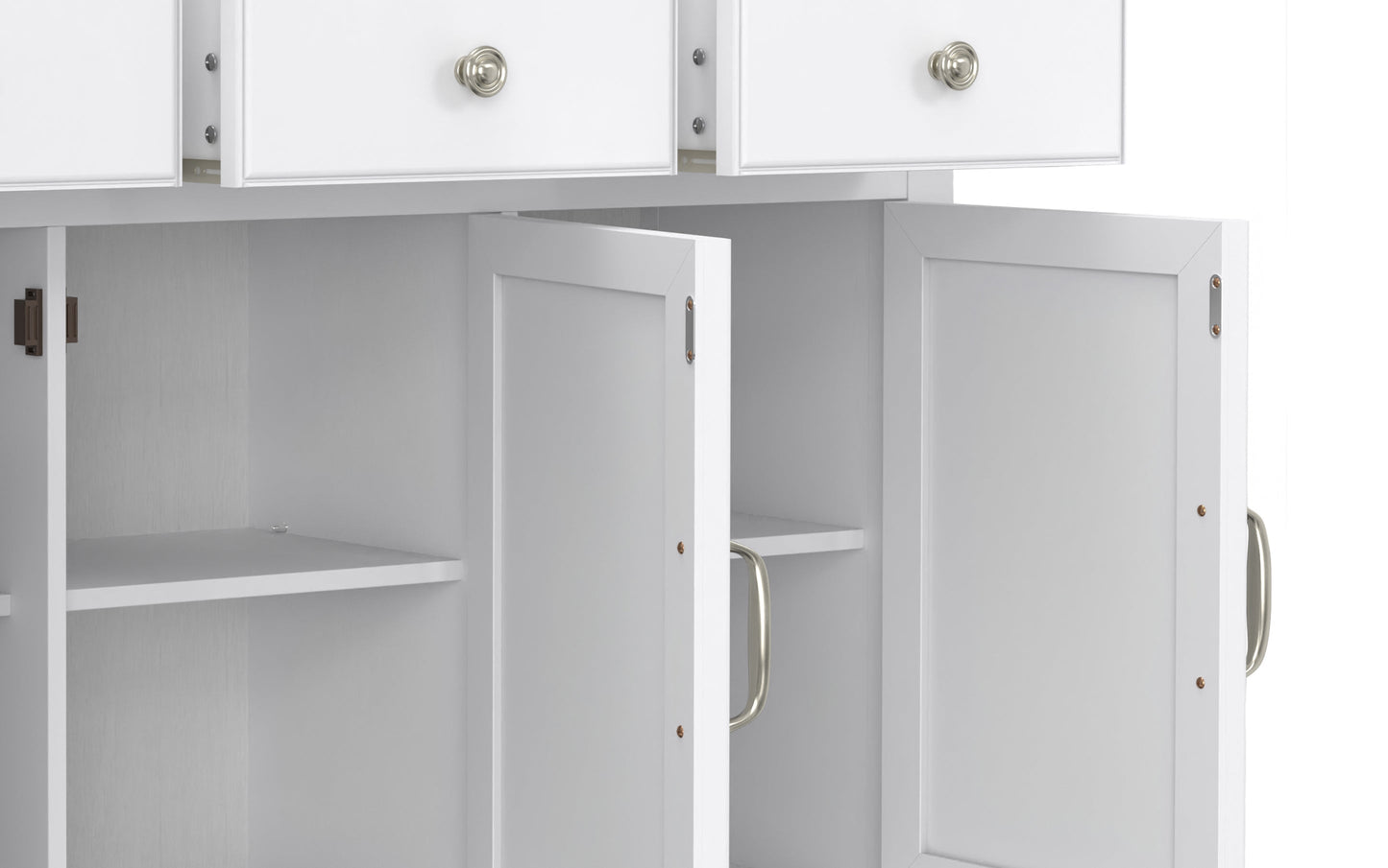 White | Connaught Wide Entryway Storage Cabinet