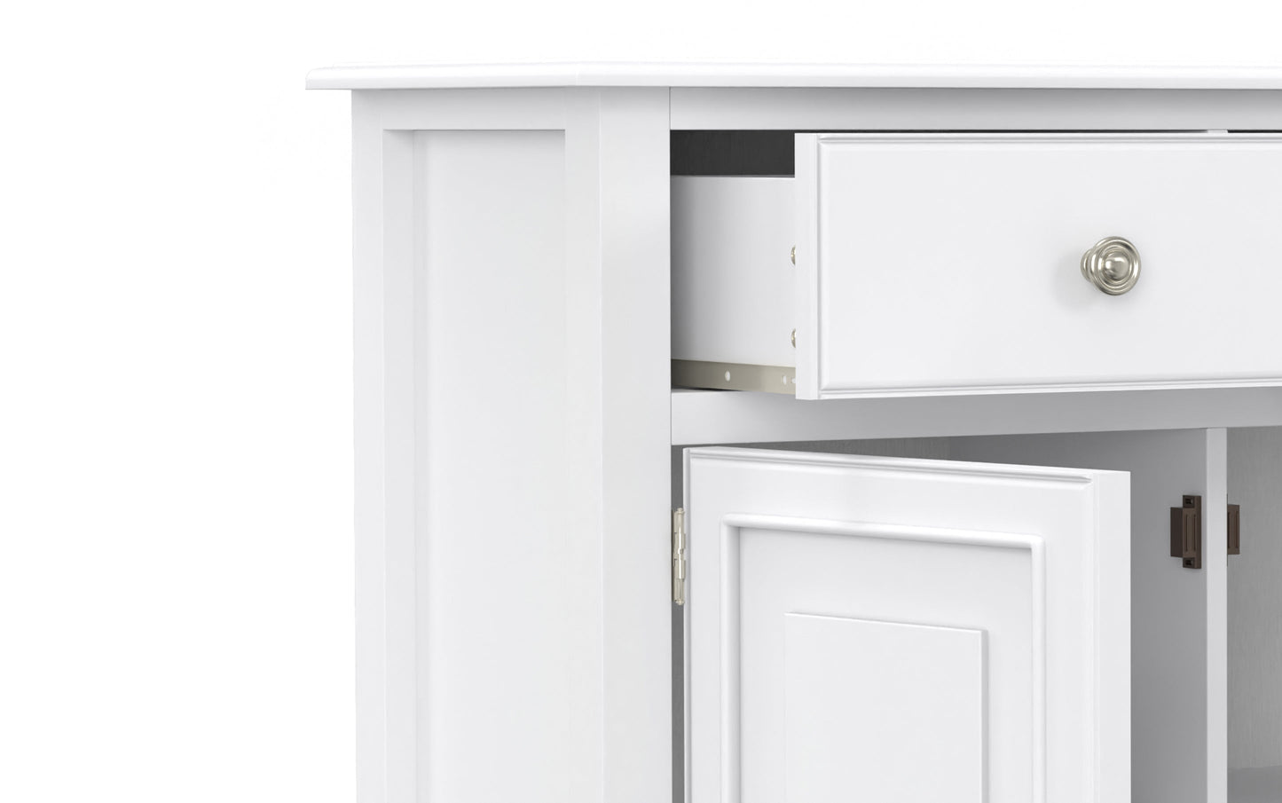 White | Connaught Wide Entryway Storage Cabinet