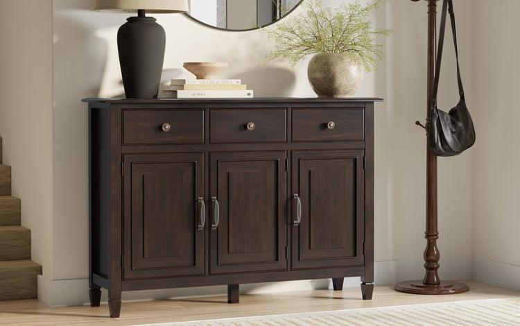 Chestnut Brown | Connaught Wide Entryway Storage Cabinet