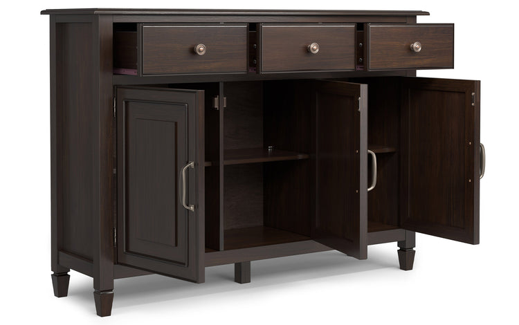 Chestnut Brown | Connaught Wide Entryway Storage Cabinet