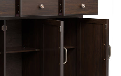 Chestnut Brown | Connaught Wide Entryway Storage Cabinet