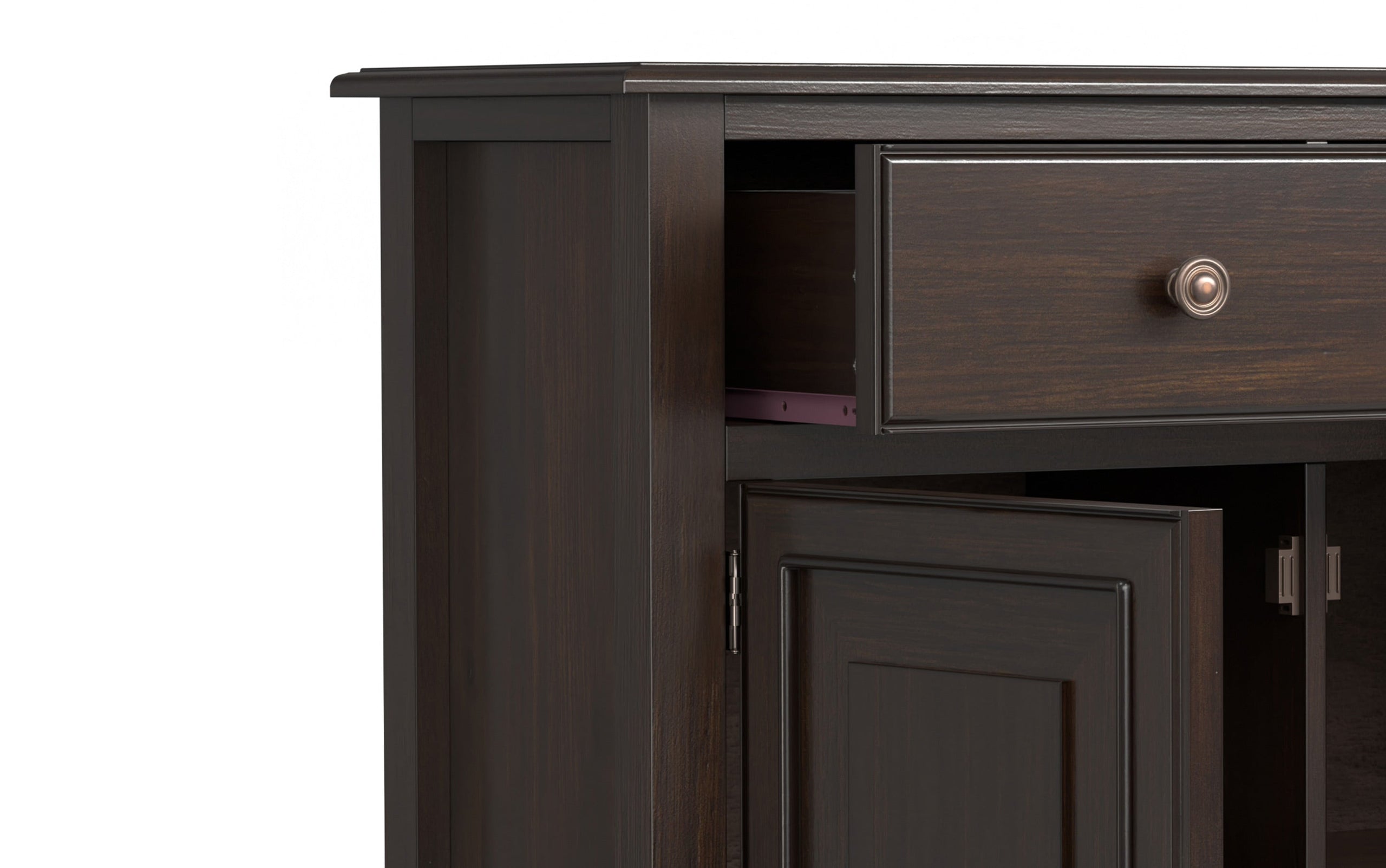 Chestnut Brown | Connaught Wide Entryway Storage Cabinet