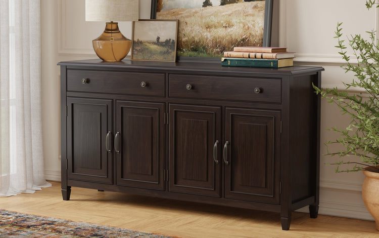 Dark Chestnut Brown | Connaught Large Sideboard Buffet Storage Cabinet