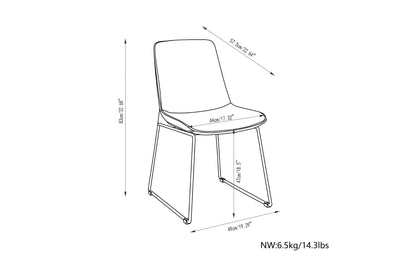 Grey Linen Style Fabric | Corina Dining Chair