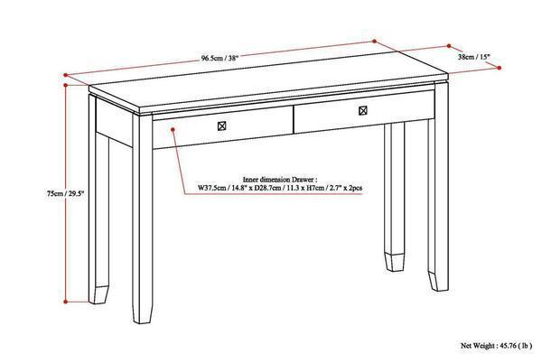 Mahogany Brown | Cosmopolitan Console Sofa Table