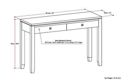 Mahogany Brown | Cosmopolitan Console Sofa Table