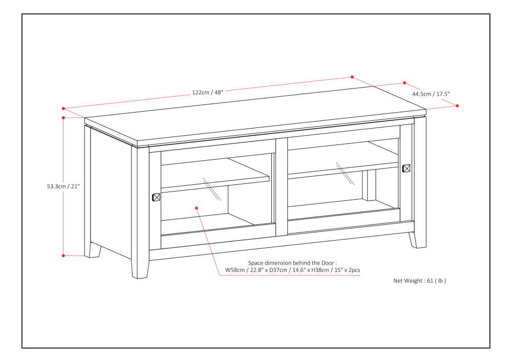 Black | Cosmopolitan TV Stand