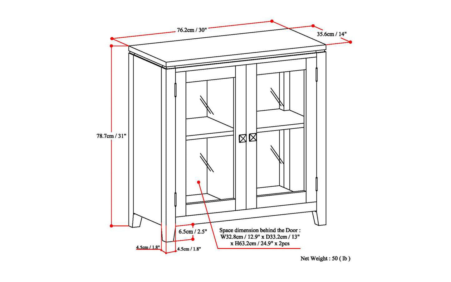 Black | Cosmopolitan Low Storage Cabinet