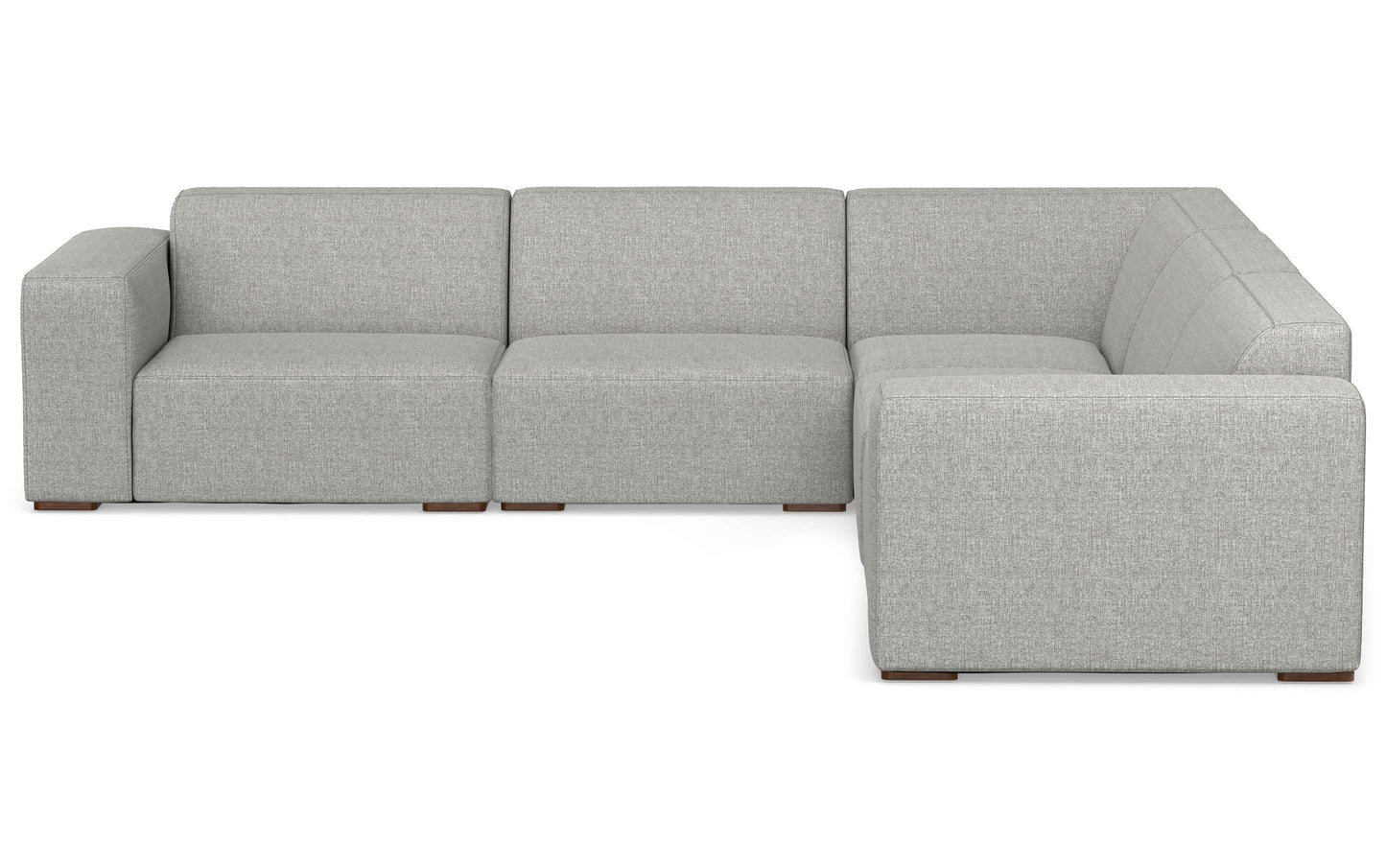 Pale Grey Performance Fabric | Rex Corner Sectional in Performance Fabric