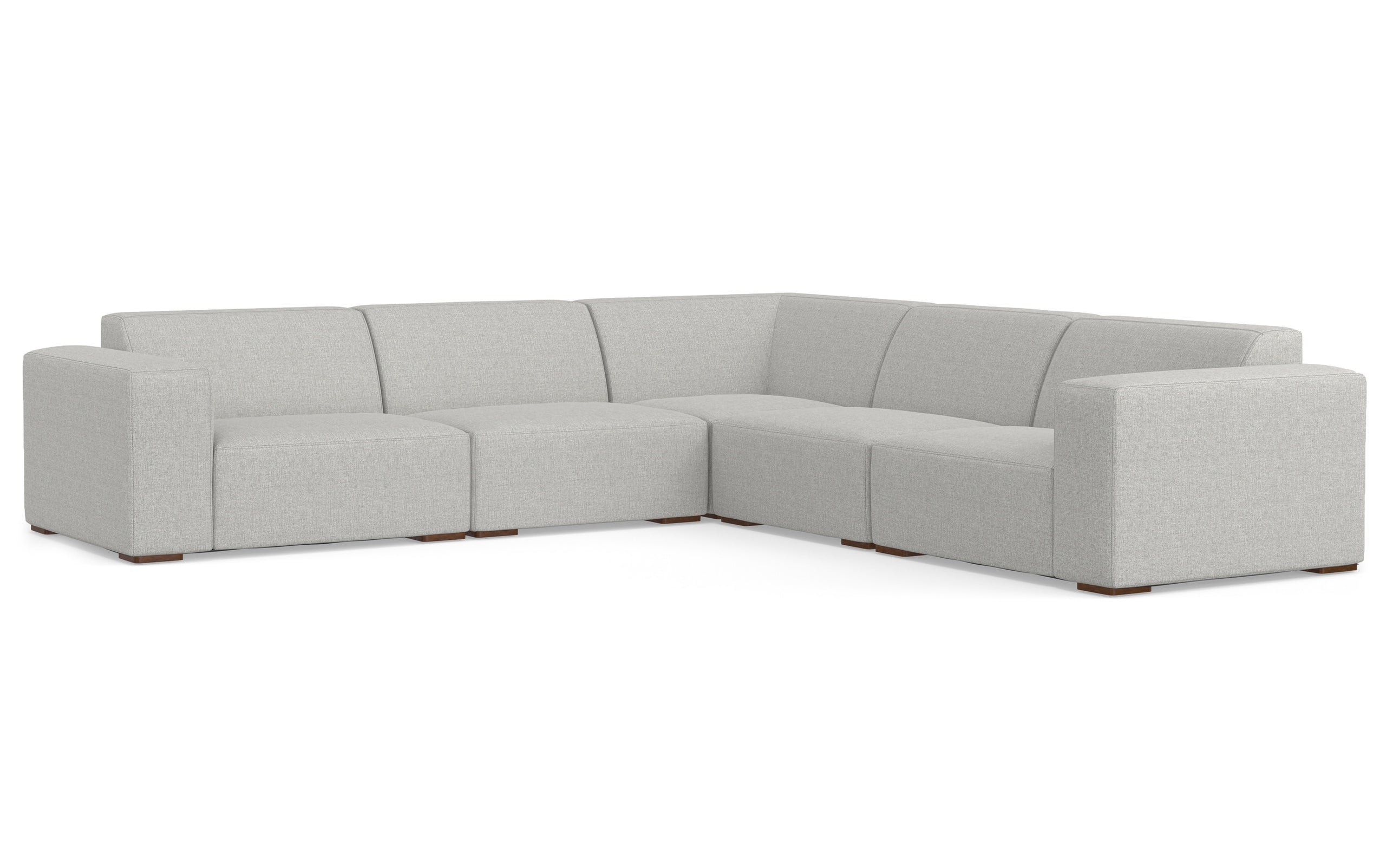 Pale Grey Performance Fabric | Rex Corner Sectional in Performance Fabric