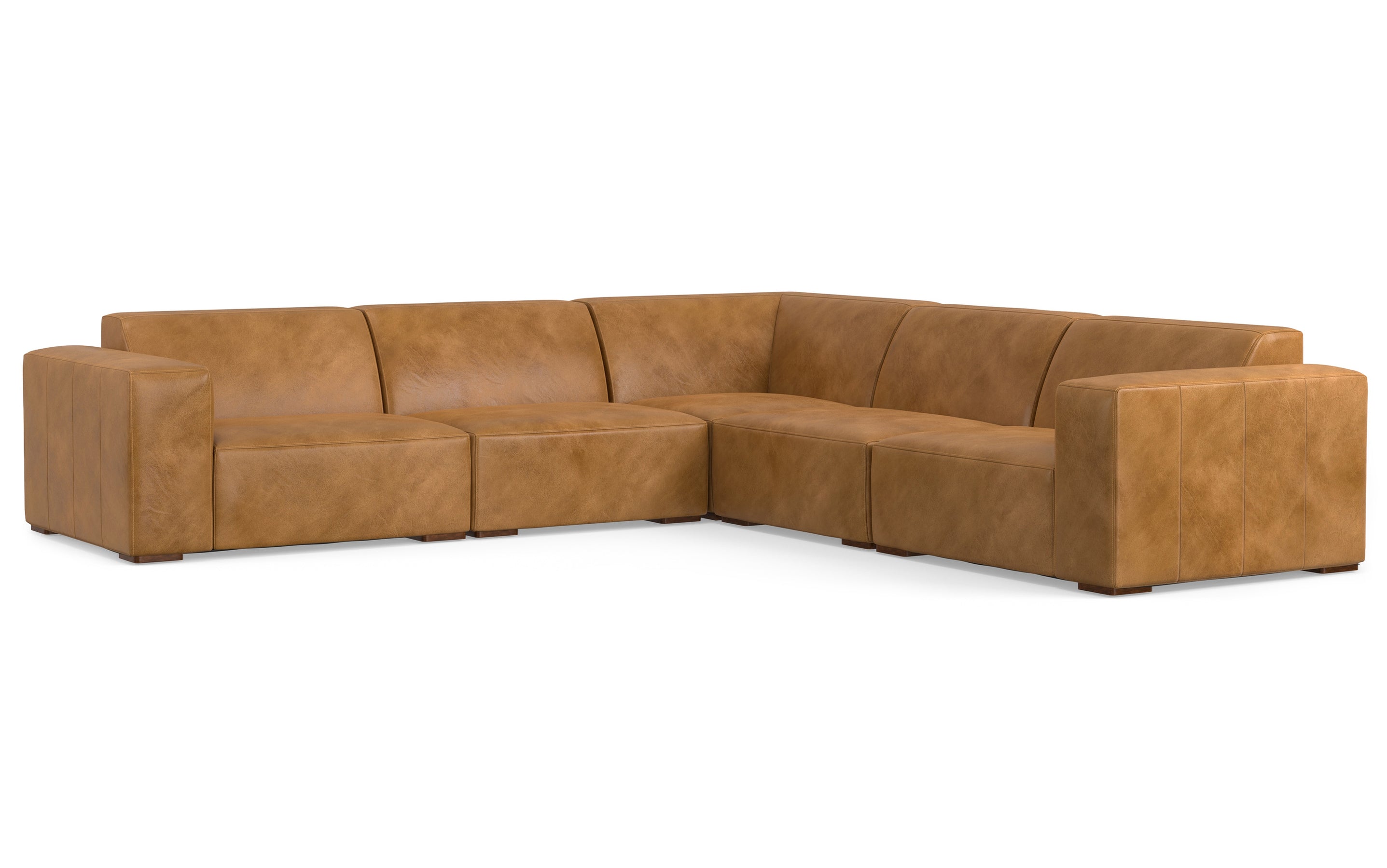 Sienna Genuine Leather | Rex Corner Sectional in Genuine Leather