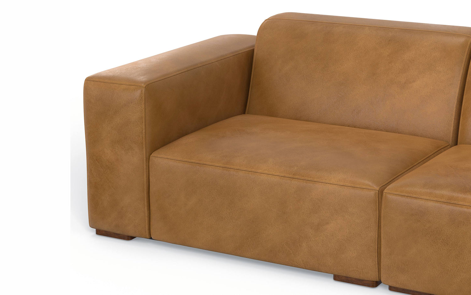 Sienna Genuine Leather | Rex Corner Sectional in Genuine Leather