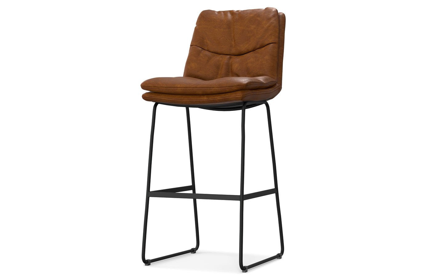 Camel Brown Vegan Faux Leather | Danika Bar Stool (Set of 2)