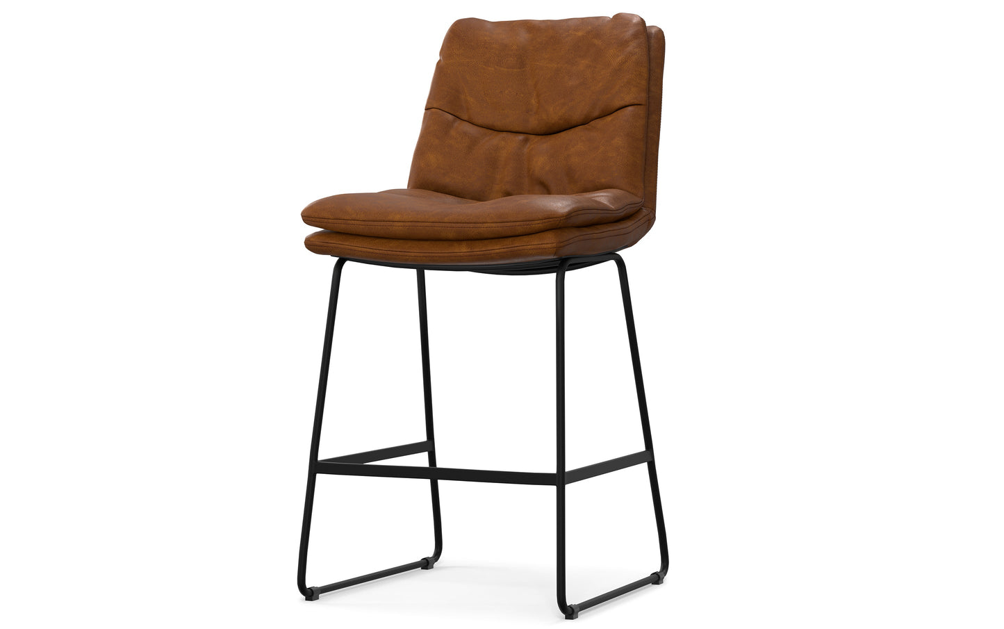 Camel Brown Vegan Leather | Danika Counter Height stool (Set of 2)