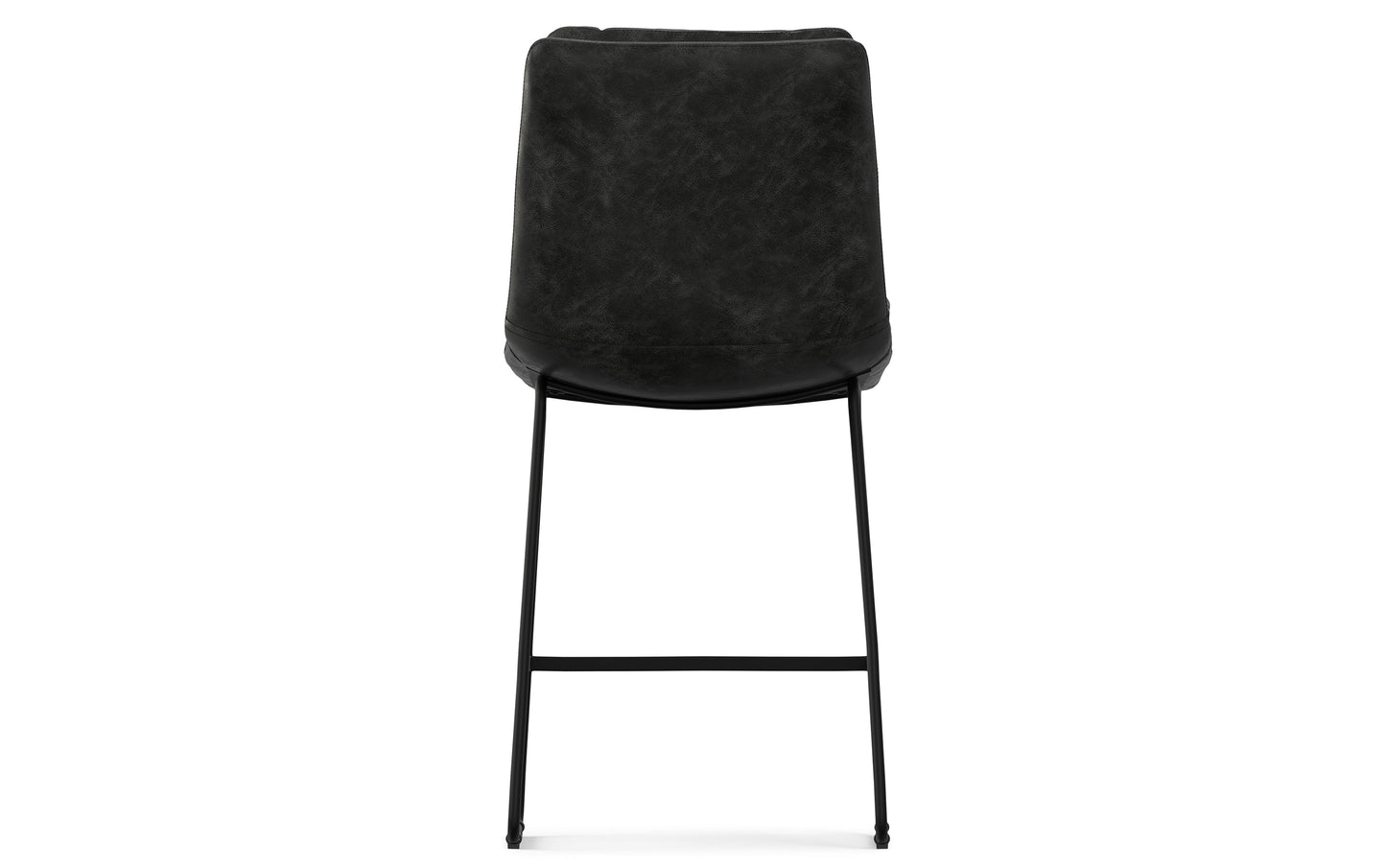 Distressed Charcoal Grey Vegan Leather | Danika Counter Height stool (Set of 2)