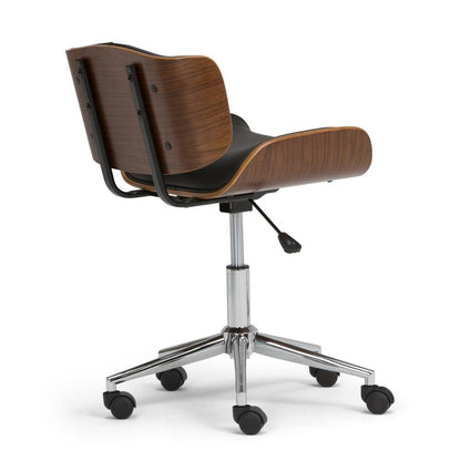 Black Vegan Leather | Dax Bentwood Office Chair