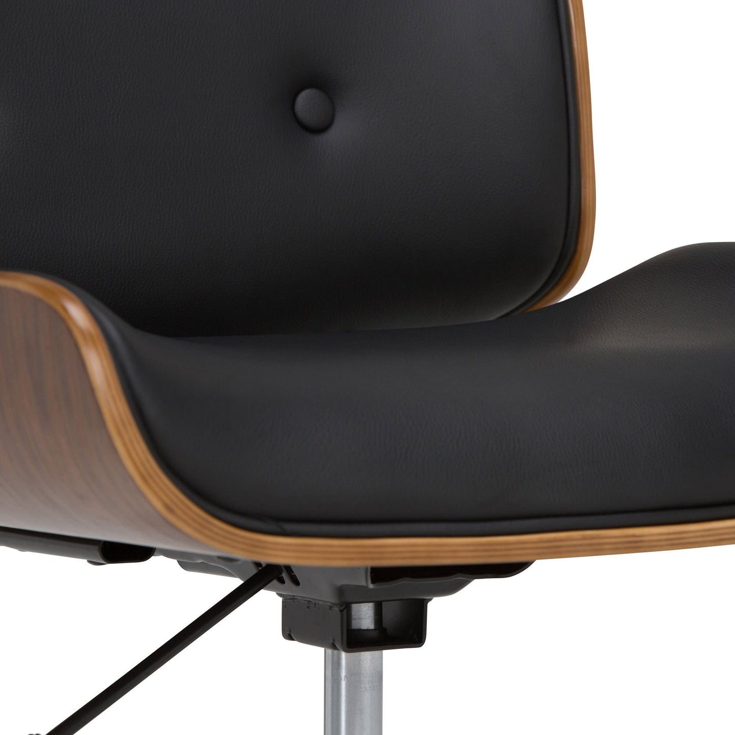 Black Vegan Leather | Dax Bentwood Office Chair