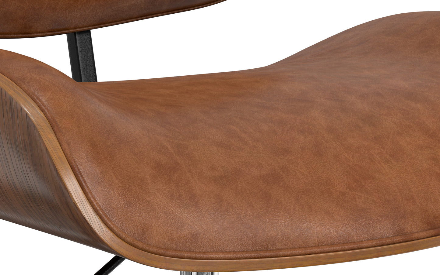 Distressed Tan Distressed Vegan Leather | Dax Bentwood Office Chair