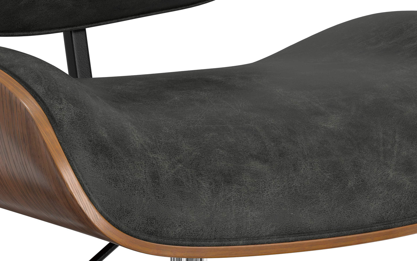 Distressed Slate Grey Distressed Vegan Leather | Dax Bentwood Office Chair