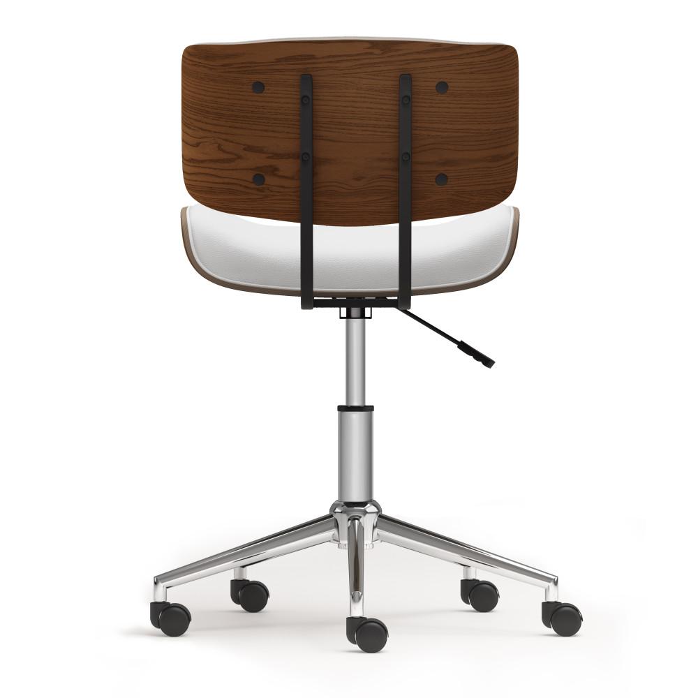 White Vegan Leather | Dax Bentwood Office Chair