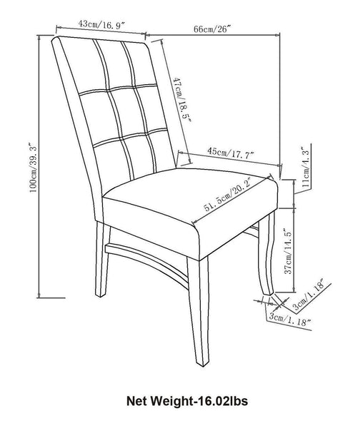 Stone Grey Vegan Leather | Ezra Deluxe Dining Chair (Set of 2)