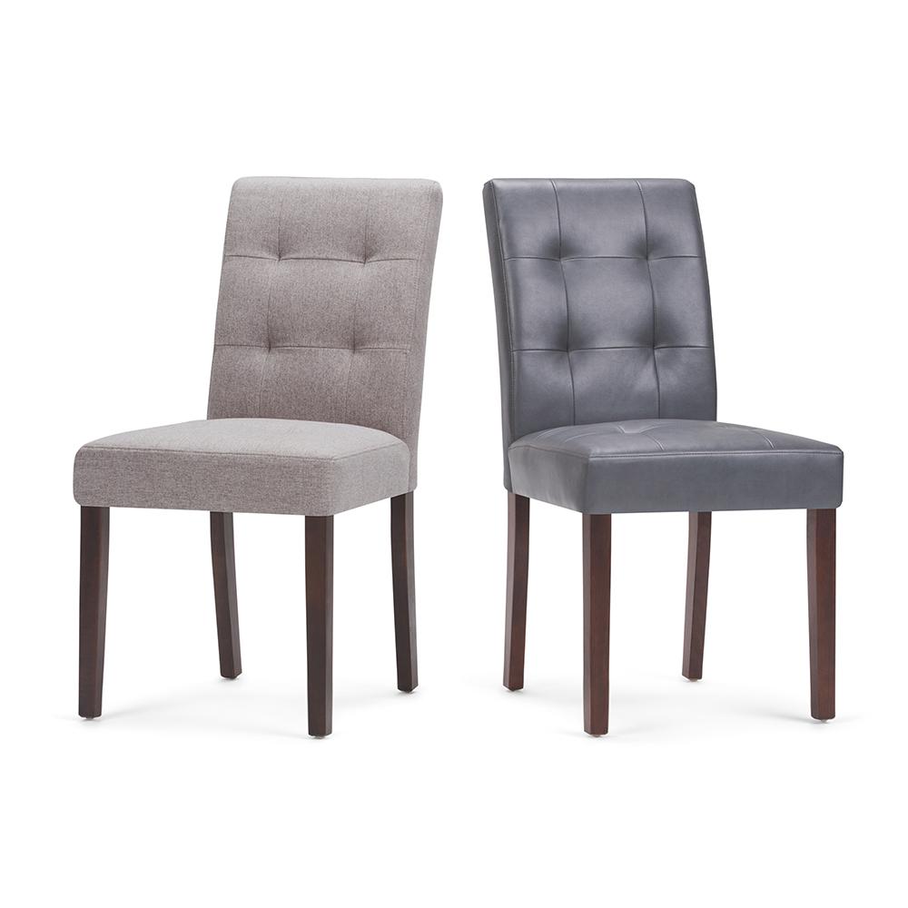 Stone Grey Vegan Leather | Andover Parson Dining Chair (Set of 2)