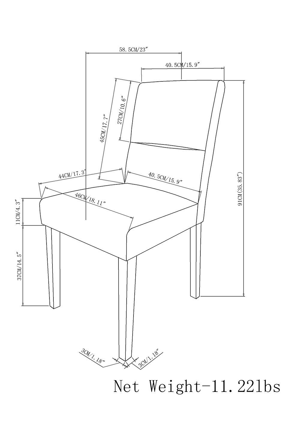 Stone Grey Vegan Leather | Ashford Pattern Vegan Leather Parson Dining Chair (Set of 2)