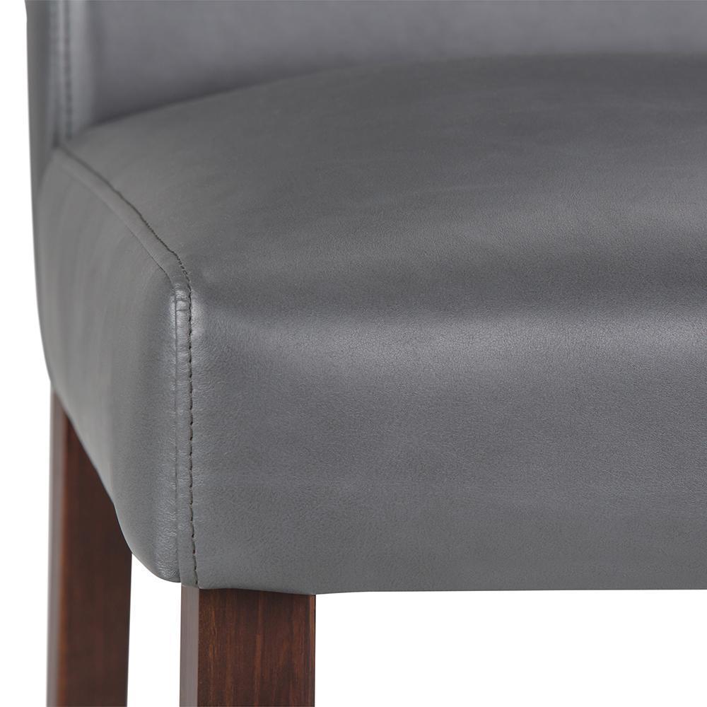 Stone Grey Vegan Leather | Ashford Pattern Vegan Leather Parson Dining Chair (Set of 2)