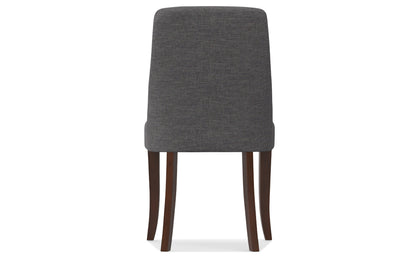 Slate Grey Linen Style Fabric | Walden Linen Style Deluxe Dining Chair (Set of 2)