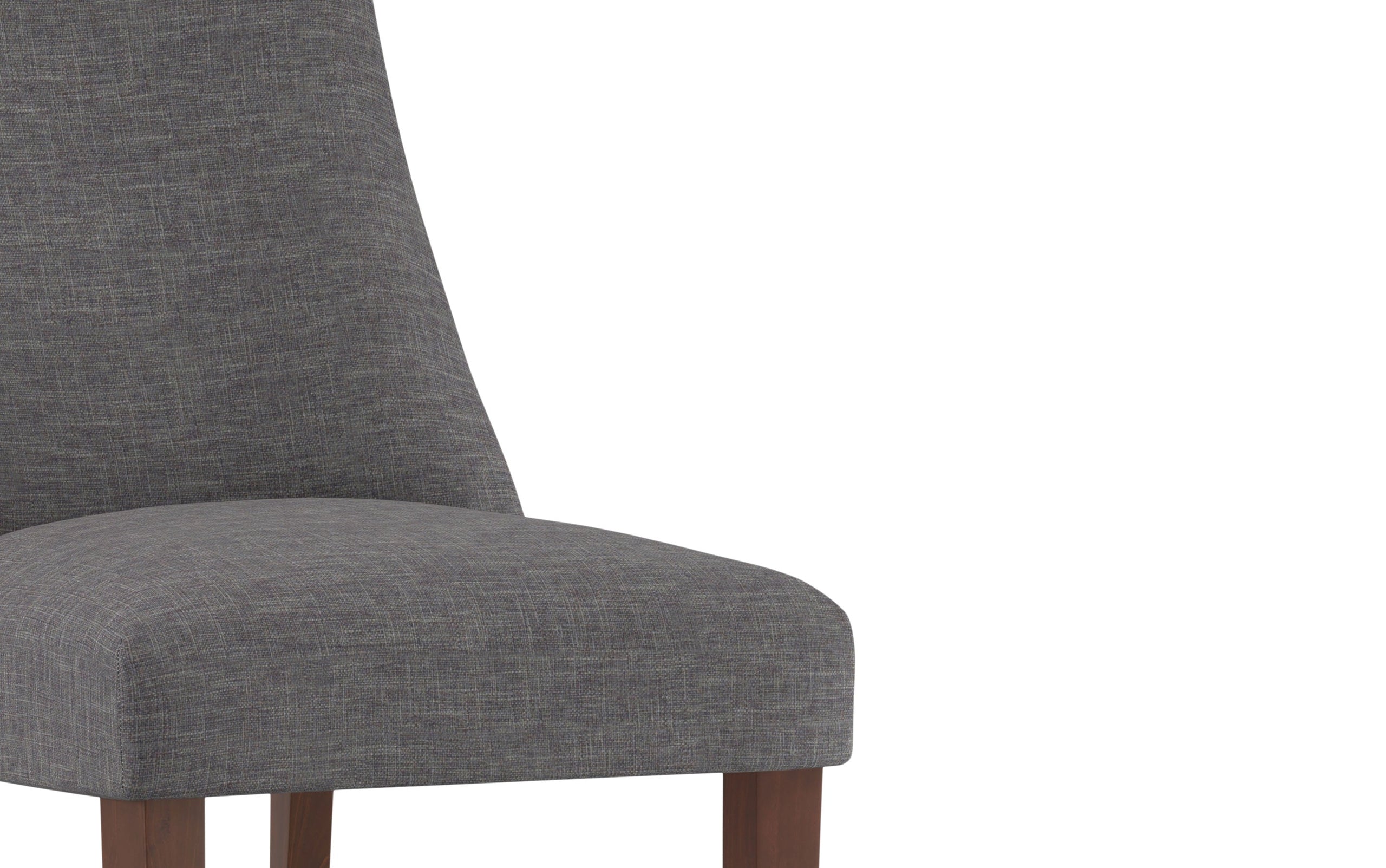 Slate Grey Linen Style Fabric | Walden Linen Style Deluxe Dining Chair (Set of 2)