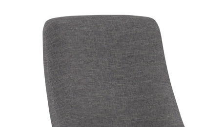 Slate Grey Linen Style Fabric | Walden Linen Style Deluxe Dining Chair (Set of 2)