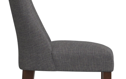 Slate Grey Linen Style Fabric | Walden Linen Style Deluxe Dining Chair (Set of 2)