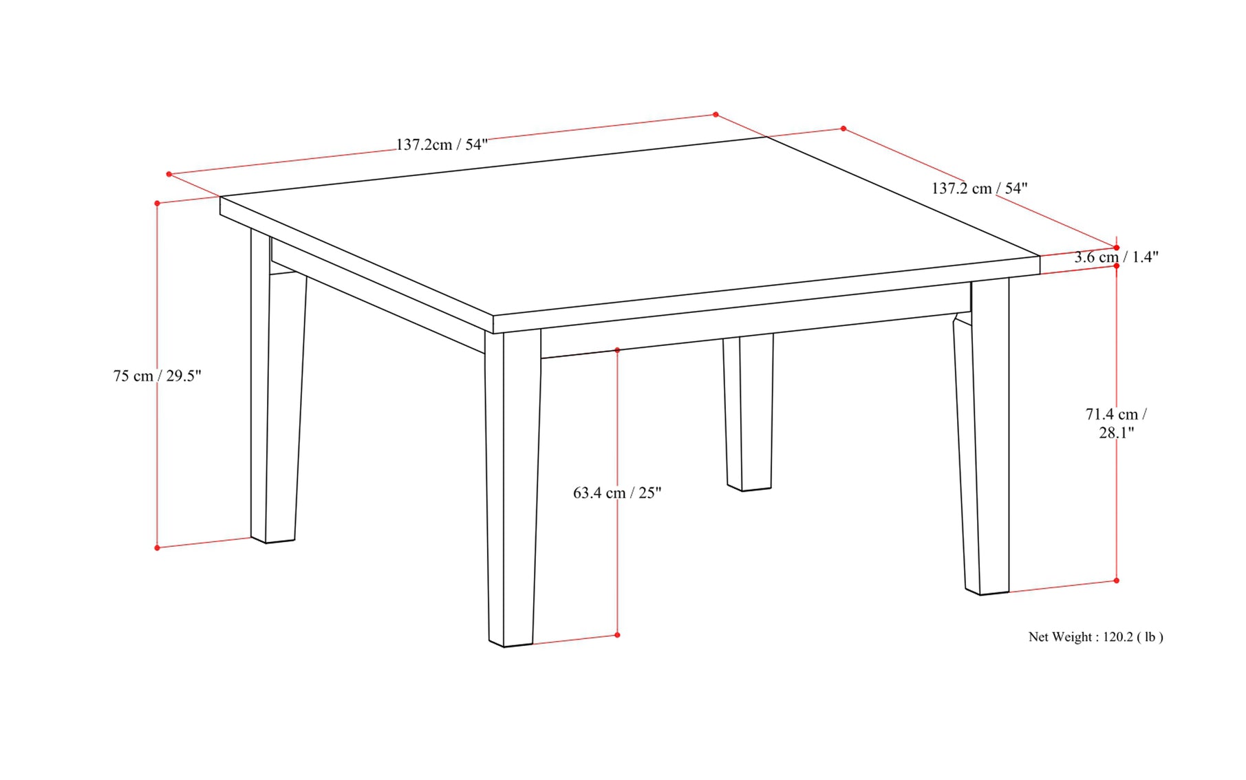 Walnut Walnut | Eastwood Square Dining Table